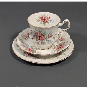 Royal Standard Rambling Rose Fine Bone China Tea Cup Saucer Plate Trio England